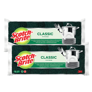 Scotch Brite 3M Scrub Sponge Classic 8 pcs 1+1