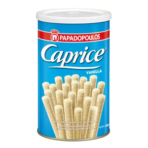 Papadopoulos Caprice Wafer Rolls with Vanilla Flavoured Cream 250 g