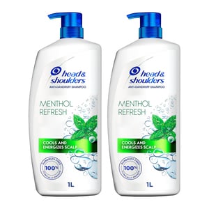 Head & Shoulders Menthol Refresh Anti-Dandruff Shampoo 2 x 1 Litre