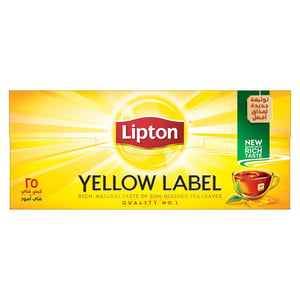 ليبتون العلامة الصفراء شاي أسود 25 كيس شاي