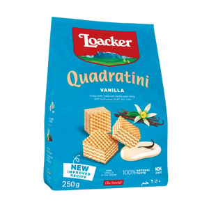 Loacker Quadratini Vanilla Wafer Cookies 250 g