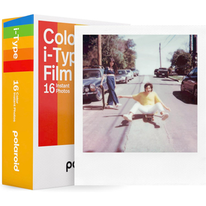 Polaroid Color i-Type Film with White Frame, 16 Photos Per Pack