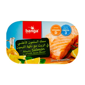 Banga Atlantic Salmon in Oil with Lemon Flavour 120 g