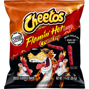 Cheetos Crunchy Flamin Hot Cheese Flavoured Snacks 35.4 g