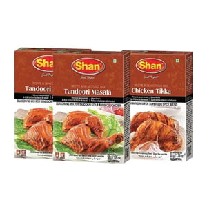 Shan Masala Tandoori 2 x 50 g + Chicken Tikka 50 g