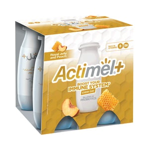 Actimel Royal Jelly And Peach Yogurt Drink 4 x 93 ml