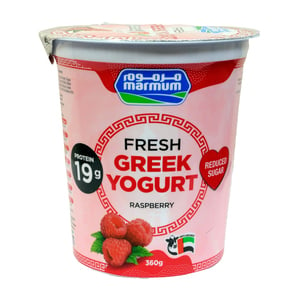 Marmum Raspberry Fresh Greek Yogurt Reduced Sugar 360 g