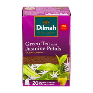 ديلما شاي أخضر مع بتلات الياسمين 20 كيس شاي