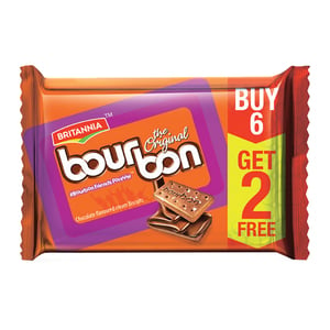 Britannia Bourbon Chocolate Flavoured Cream Biscuits 8 x 100 g