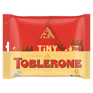 Toblerone Tiny Swiss Milk Chocolate Bars with Honey and Almond Nougat Minis Sharing Pack 168 g