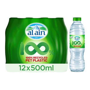 Al Ain Recycle Low Sodium Bottled Water 12 x 500 ml