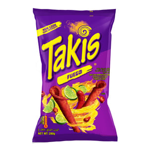 Takis Fuego Hot Chili Pepper And Lime Rolled Tortilla Chips 280 g