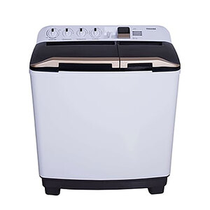 Toshiba Twin Tub Washing Machine, 10 kg, White, VH-H110WA