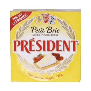 President Petit Brie Soft Ripened Cheese 125 g