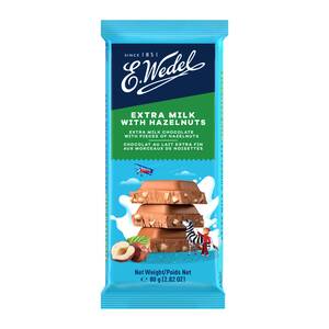 E Wedel Extra Milk Chocolate with Hazelnuts 80 g