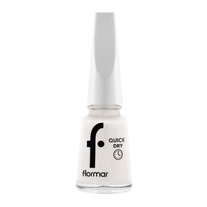 Flormar Quick Dry Nail Enamel, Snow White, QD01