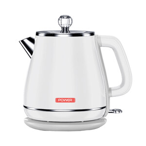 Power Stainless Steel Electric Kettle, 1.7L, White, PKYD1830W