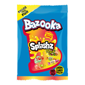 Bazooka Splashz Fruit Fiesta Chewy Candy 120 g