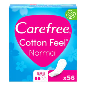 Carefree Panty Liners Cotton Unscented 56 pcs