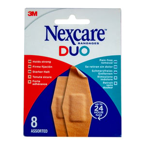 Nexcare 3M Duo Bandage Assorted 8 pcs