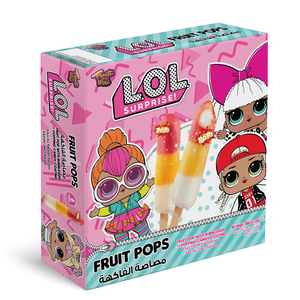 L.O.L. Surprise Fruit Pops with Bubblegum and Popping Candy Coating 6 x 51 g