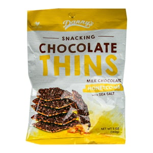 Cooks Danny's Chocolate Thins Milk Chocolate Honeycomb With Sea Salt 140 g