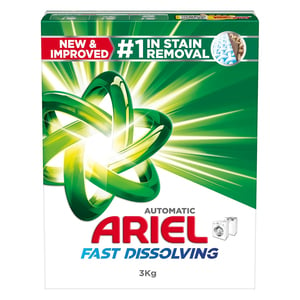 Ariel Automatic Fast Dissolving Washing Powder Value Pack 3 kg