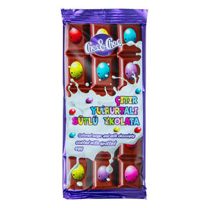 Pakel Choc & Choc Colored Sugar And Milk Chocolate With Spotted Egg  100 g