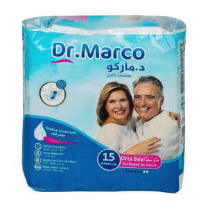 Dr. Marco Adult Diapers Eco Medium Size 85-125cm 15 pcs