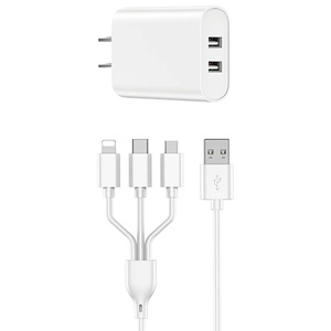 Wiwu Fast Charger + 3 In 1 Cables Wi-U003