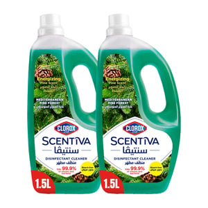 Clorox Scentiva Mediterranean Pine Forest Multipurpose Disinfectant Cleaner 2 x 1.5 Litres