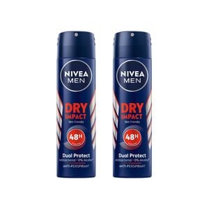 Nivea Men Dry Impact Antiperspirant Deodorant Spray Value Pack 2 x 150 ml