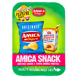Amica Chips Snack Chips 20 g + Peach Juice Drink 125 ml