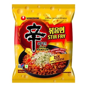 Nongshim Stir Fry Shin Ramyun Noodles With Cheese 5 x136 g