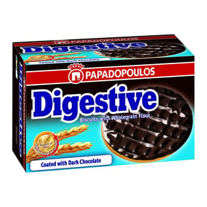 Papadopoulos Digestive Biscuits Coated with Dark Chocolate 200 g