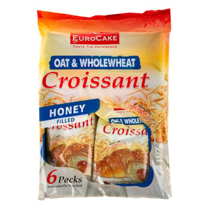 Euro Cake Oat & Wholewheat Honey Filled Croissant 6 x 50 g