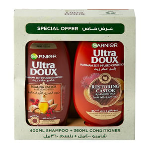 Garnier Ultra Doux Hammam Zeit  Shampoo 400 ml + Conditioner 360 ml