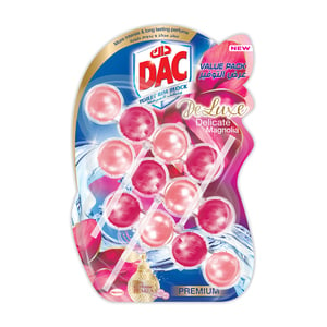 Dac De Luxe Delicate Magnolia Toilet Rim Block Value Pack 150 g