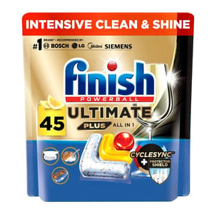 Finish Powerball Ultimate Plus All In 1 Lemon 45 pcs