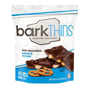 Bark Thins Dark Chocolate Pretzel & Sea Salt Snacking Chocolate 133 g