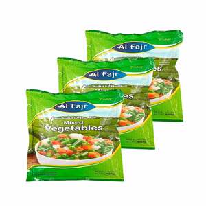 Al Fajr Frozen Mixed Vegetables Value Pack 3 x 400 g