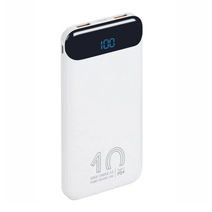 Rivacase 10000 mAh Portable Power Bank, 20W, White, VA2540