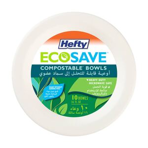 Hefty Ecosave Compostable Bowls 16oz 10 pcs