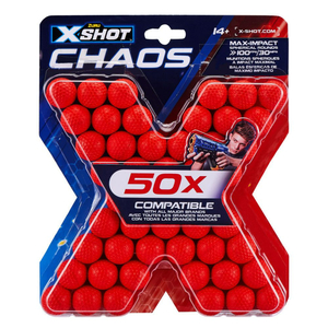 X-Shot 50-Piece Chaos Dart Ball, 36327