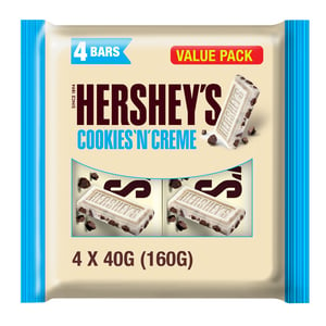 Hershey's Cookies 'n' Creme Flavour White Chocolate Value Pack 4 x 40 g