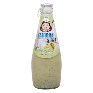 Mr.Falooda 3 in 1 Basil + Nata De Coco + Noodle with Melon Flavor 290 ml