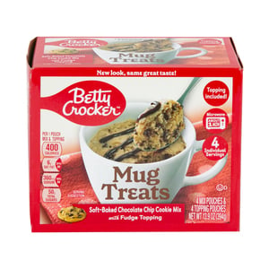 Betty Crocker Mug Treats Soft-Baked Chocolate Chip Cookie Mix with Fudge Topping 394 g