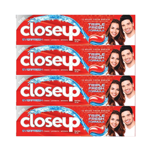 Closeup Toothpaste Ever Fresh Red Hot 4 x 75 ml