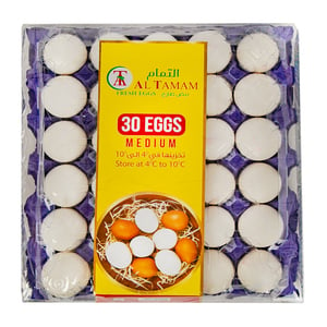 Al Tamam White Eggs Medium 30pcs