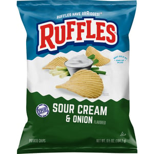 Fritolay Ruffles Sour & Cream Onion Potato Chips 184.2 g